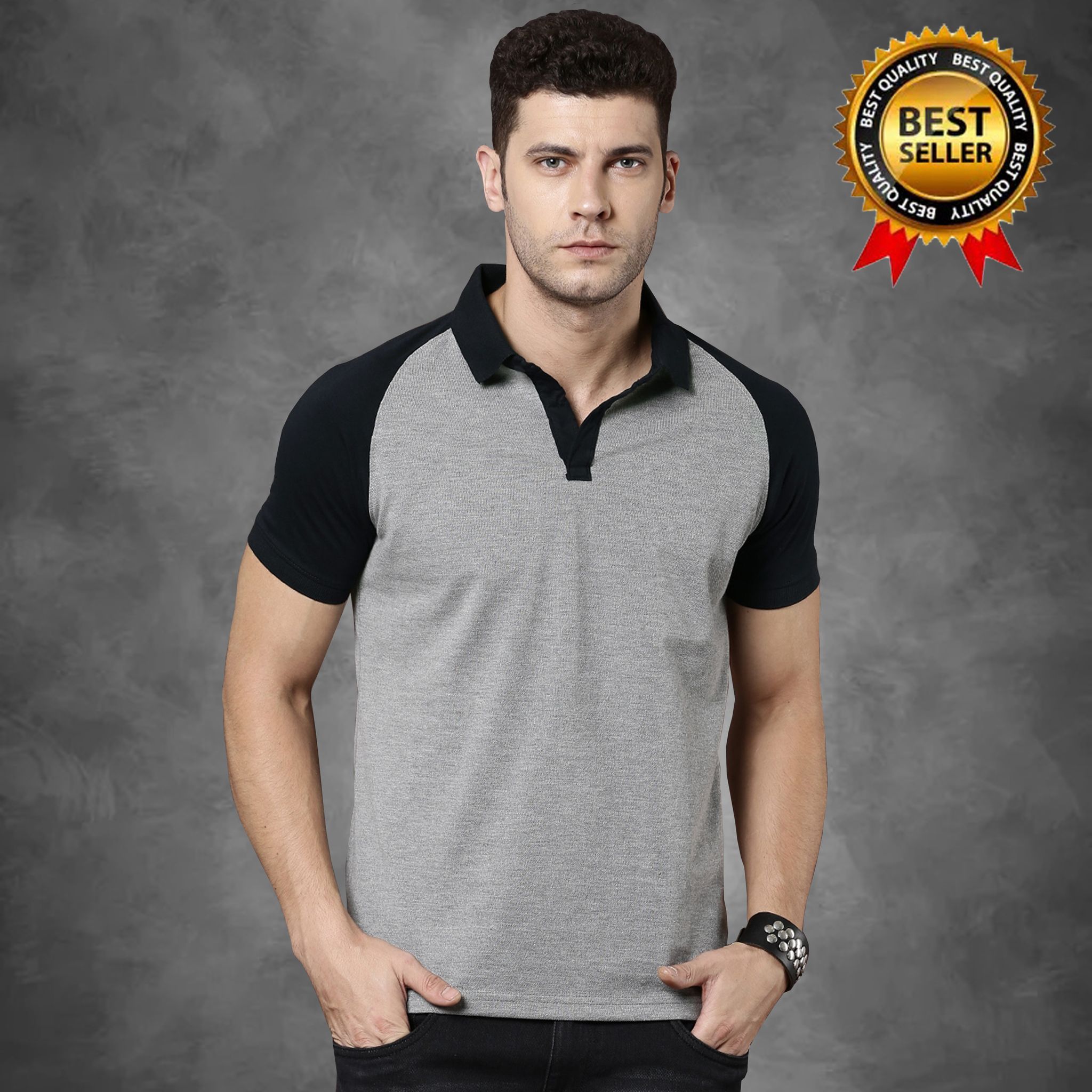 Cotton Polo Neck T-shirt