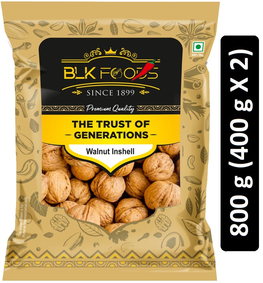 BLK Foods Select 800g Walnut Inshell ( 400g X 2 )