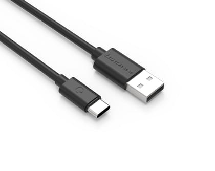 twance T21B  PVC - Type C to USB Charging & data sync Cable, 1.25 M, Black