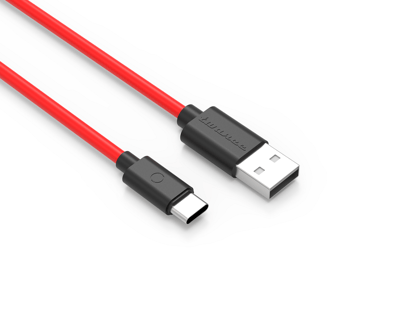 twance T21R TPE - Type C to USB Charging & data sync Cable, 1.25 M, Red