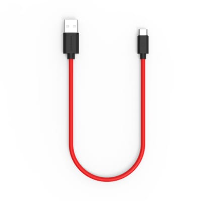 twance T23R TPE - Type C to USB Charging & data sync Cable, 0.25 M, Red