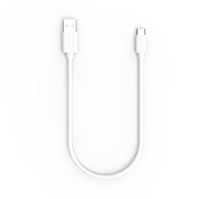 twance T23W  PVC - Type C to USB Charging & data sync Cable, 0.25 M, White