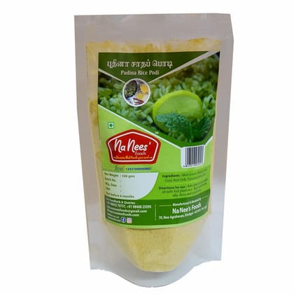 Mint Leaves/Puthina Rice Powder | Mint Leave Dhal Powder | Instant Rice Mix | Healthy Rice Dhal Powder | 100 g Pack  by NaNee's Foods