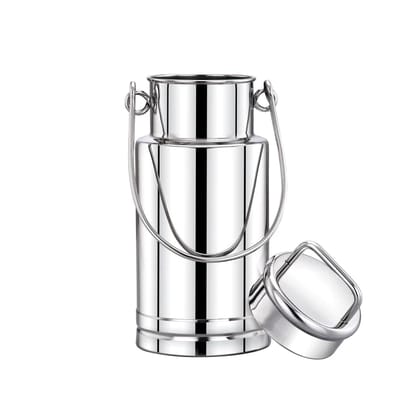 MAXIMA Barni Stainless Steel Milk Container Wire Handle, Stainless Steel, Easy To Carry Liquid Product, Ideal Option As Storage For Butter Milk, Oil, Ghee, Milk, Etc-3 Ltr