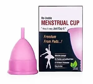 Reusable Menstrual Cup for Women No Leakage & Odor Protection | Rash Free | For Up to 8-10 Hours Protection | FDA Approved (SMALL)  by Flavors Of GIR