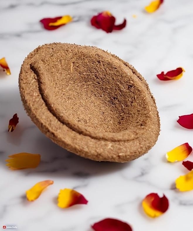 Gaukosh Natural Cowdung Diyas For Diwali || Pure Organic DiyasFor For Diwali Festival || Diwali Festival Panchgavya Diyas For Diwali II Pack of 1 (20 Pcs)