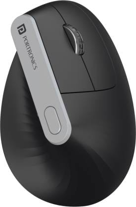 Portronics Toad Ergo Vertical Advanced Ergonomic /6 Button,Supports Wrist and Hand Posture Wireless Optical Mouse  (2.4GHz Wireless, Black)