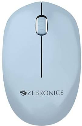 ZEBRONICS Zeb CHEETAH Wireless mouse with 1600 DPI, High accuracy, Ergonomic design Wireless Optical Mouse  (USB 2.0, Blue)