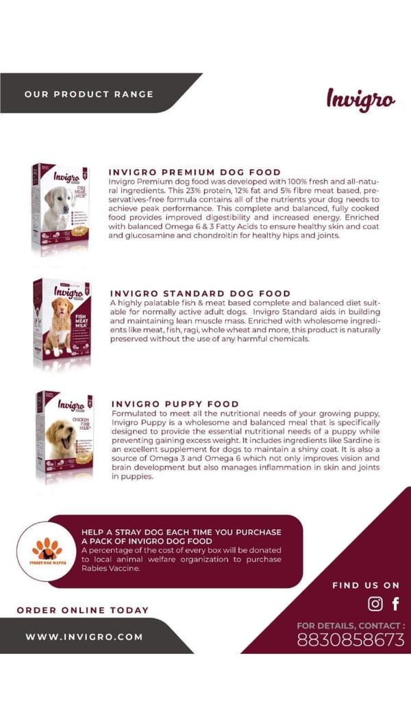 INVIGRO Puppy Chicken Fish Milk Dry Dog Food, 1.2 KG Pack