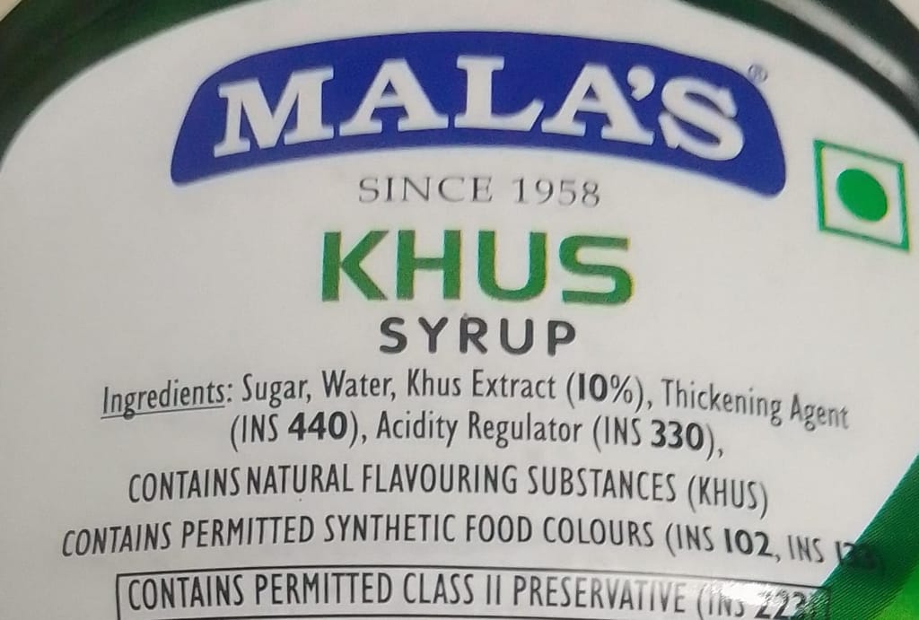 Malas Khus Syrup 750ml Pet Bottle