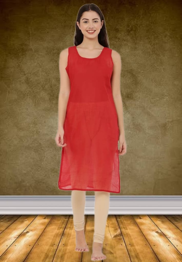 Gala Booti Red Kurti For Women