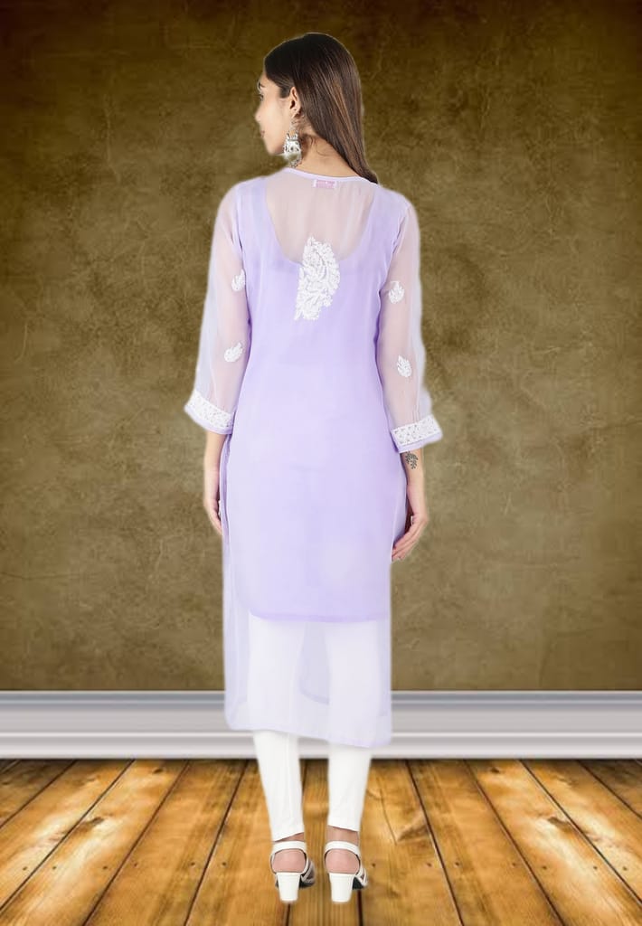 Gala Booti Lavendra Kurti For Women