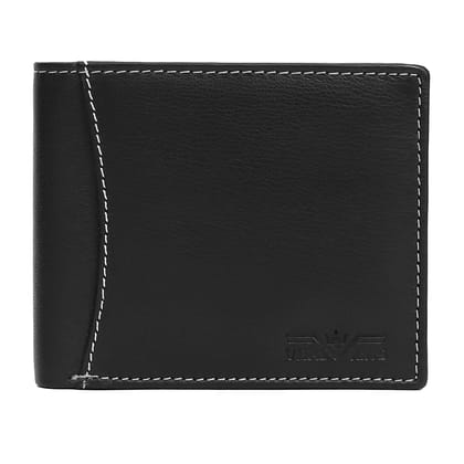 Vital King Men Travel Black Genuine Leather RFID Wallet  (9 Card Slots)