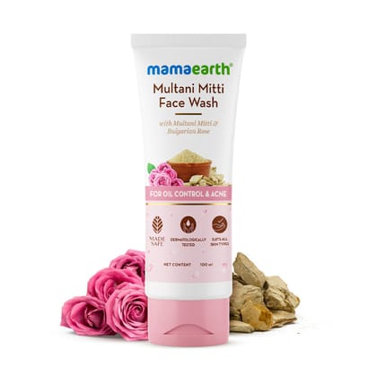 Mamaearth Onion Hair Oil for Hair Fall Control with Onion & Redensyl (150ml) + Mamaearth Multani Mitti Face Wash (100ml) Pack of 2