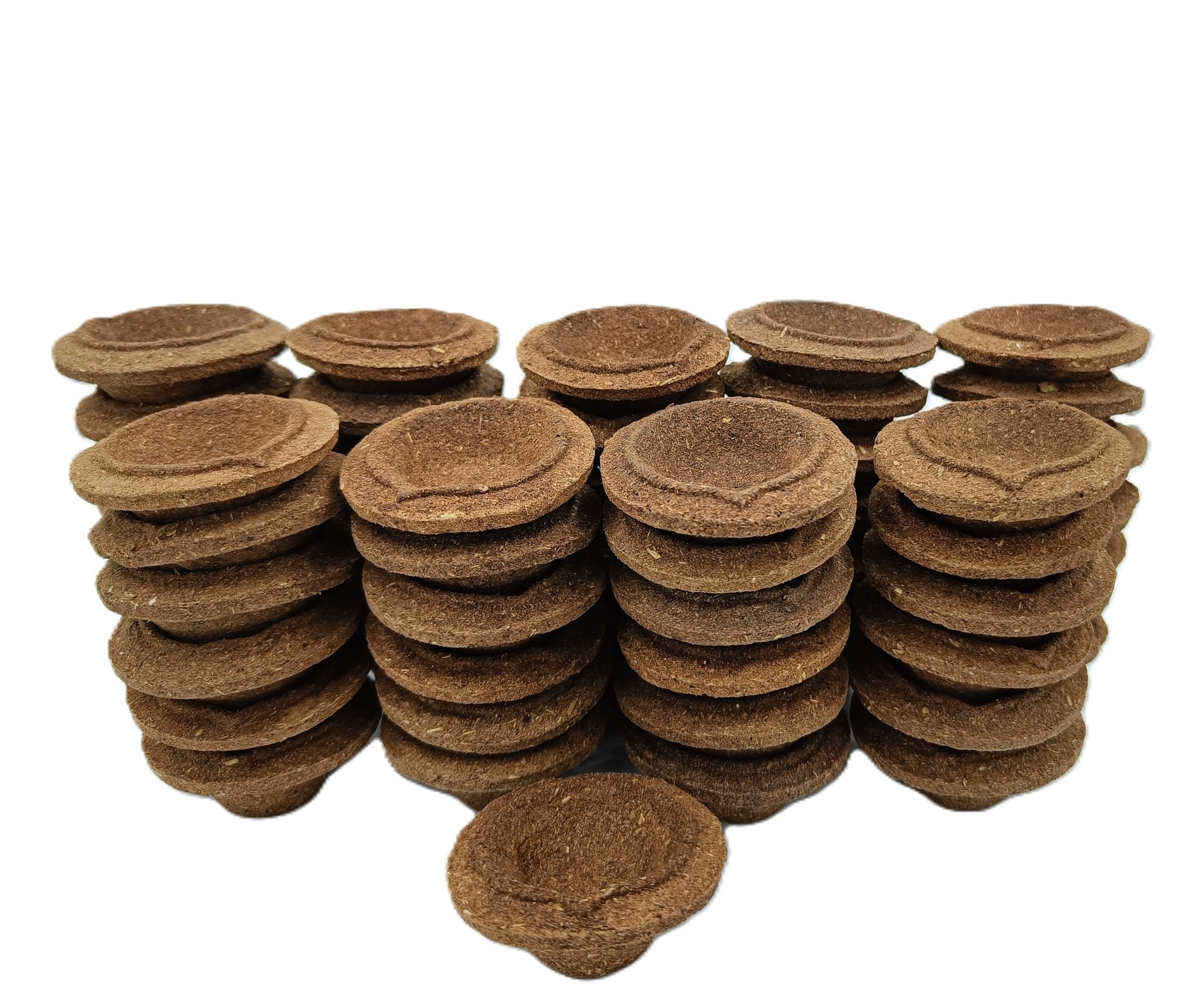 Gaukosh Cowdung Panchgavya Diyas/ Vilakku Desi Cow Dung Pure II Chemical Free-Pure Natural Panchagavya Divine Diya II Panchagavya Gobar Floating Diya/Deepak for Diwali and Puja/Pooja II Cow Dung Handmade Diyas For Diwali II Pack of 1 (40 Pcs)