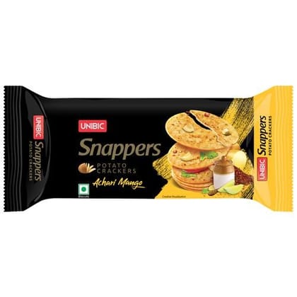 UNIBIC Snappers Potato Crackers  Achari Mango Crispy  Crunchy 75 g