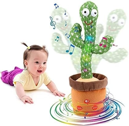 Dancing Cactus Talking Toy, Cactus Plush Toy, Wriggle & Singing Recording Repeat What You Say Funny Education Toys for Babies Children Playing, Home Decorate