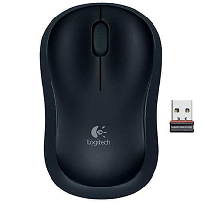 Logitech B175 / Optical Tracking, 12-Months Battery Life, Ambidextrous Wireless Optical Mouse  (2.4GHz Wireless, Black)