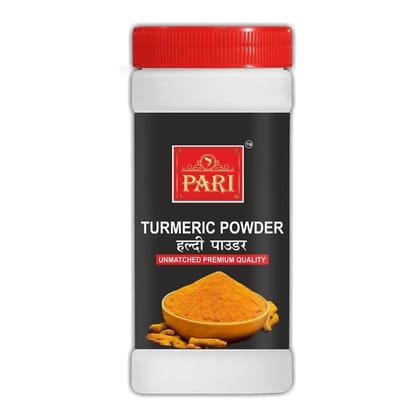 Pari Turmeric Powder, Highly Aromatic Turmeric, No Artificial Colour & Flavour, Minimum 2%-2.5% Curcumin, Packed Hyginically, Strong Aroma, Country Of Origin - India | 100% pure & natural | Easy to Cook | (Pack of 1 x 500g Jar)
