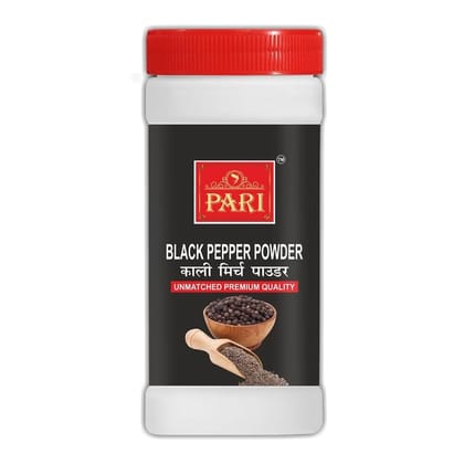 Pari Black Pepper Powder | Kali Mirch Powder | Gol Mirch Powder | Handpicked and Clean | Indian Spices | Chemical and Pesticides Free | Naturally Processed | (Pack of 1 x 250g)