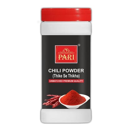 Pari Hot Red Chili Powder (Thike Se Thikha) | With No Added Flavours | No Colour | Indian Spices | (Pack of 1 x 500g Jar)