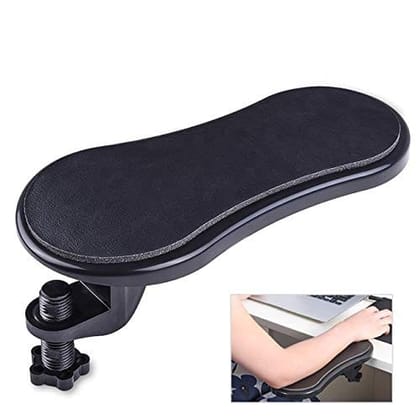 SHANAYA Arm Rest for Desk, Black Desk Extender Ergonomic Arm Support, Wrist Support, Adjustable Rotating Computer Arm Support Pad for Table, Office, Chair, Desk (Multicolor)
