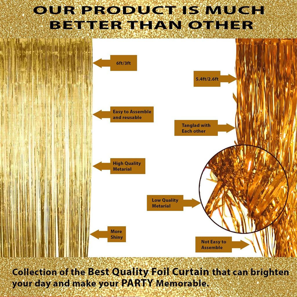 Shanaya Happy Birthday Decoration Items For Husband Combo Set - 63pcs Birthday Bunting Golden Foil Curtain Metallic Confetti Balloons With Balloon Pump & Glue Dot | Birthday Decoration Kit