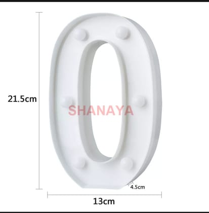 SHANAYA Alphabet LED Letter Lights Number Light Decorative Birthday Wedding Party Home Decor Light Up Plastic English Letters Standing Hanging A-Z for Party Wedding Festival (Number 0) SHANAYA Alphabet LED Letter Lights Number Light Decorative Birthday Wedding Party Home Decor Light Up Plastic English Letters Standing Hanging A-Z for Party Wedding Festival (Number 0)