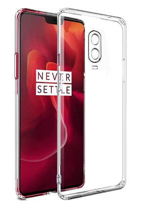 OnePlus 6T Back Cover Case Camera Protection Transparent