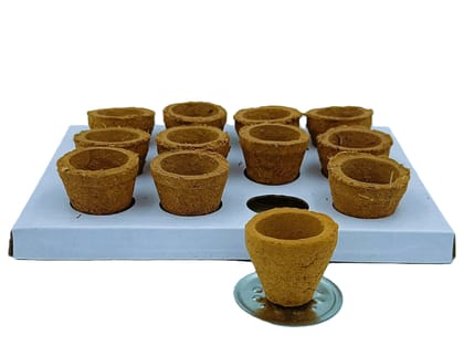 Gaukosh Cowdung Hawan Cup Unfilled/Empty Sambrani Cup Dhoops, (Havan Kund) || Havan Cups for Pooja, Home & Festivals