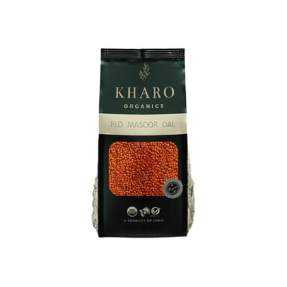 Kharo Organics Red Masoor Dal Split 500 Gms Pack Of 2