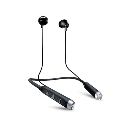 Foxin Foxbeat 144 In-Ear Bluetooth Neckband With 30-Hour Playtime Gunmetal