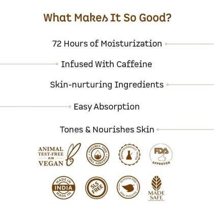 MCaffeine Choco & Shea Body Butter - 72Hrs Moisturization & Stretch Marks Reduction (250g)