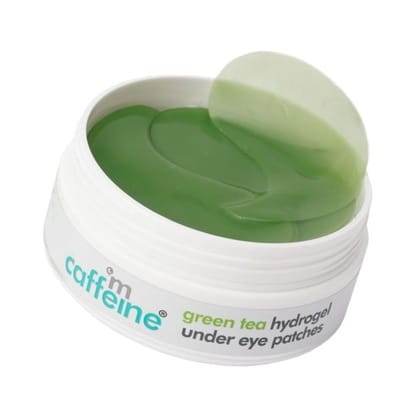 MCaffeine Green Tea Hydrogel Under Eye Patches for Fine Lines | 1% Caffeine Instantly Depuffs (60 pcs)