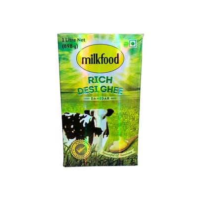Milkfood Rich Desi Danedar Ghee 1 Litre Carton