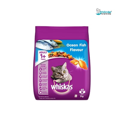 Whiskas Ocean Fish Adult Dry Cat Food 3kg