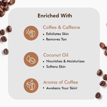 MCaffeine D-Tan Exfoliating Coffee Body Scrub for Soft-Smooth Skin (Pack of 2) (200g)