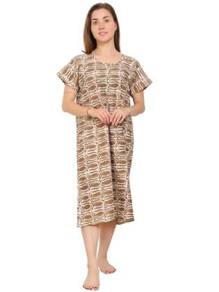 Sleeveless Cotton Knee Length Short Night Dress Short Nighty for Women Free Size