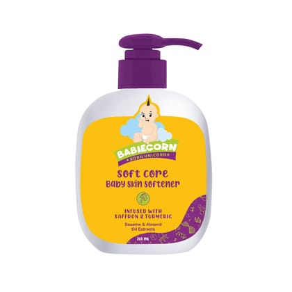 BABIECORN Soft Core Baby Skin Softener with healing properties of Saffron & Turmeric (200 ml)