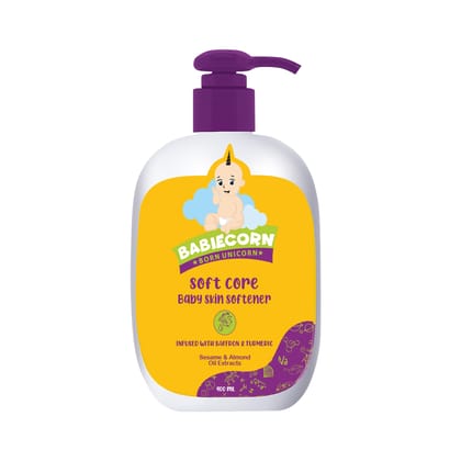 BABIECORN Soft Core Baby Skin Softener with healing properties of Saffron & Turmeric (400 ml)