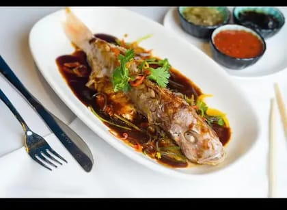 Steamed Fish In Superior Soya Chilli