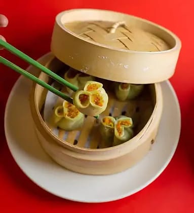 Spinach Mushroom Bamboo Shoot And Chive Dim Sum