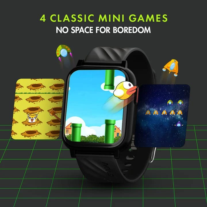 FwIT 007 Calling Smart Watch - (Rich Black) | 365 Day Warranty