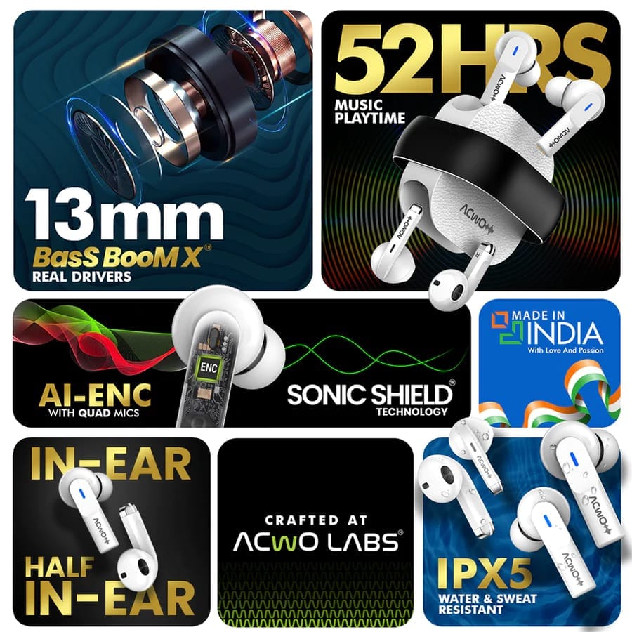 DwOTS Fire Wireless Earbuds | 365 Day Warranty