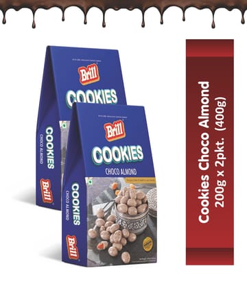 Brill Cookies Choco Almond (200g x 2pkt) 400g