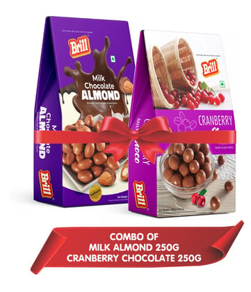 Brill Almond Milk Chocolate & Cranberry Milk Chocolate 400g (200g x 2)