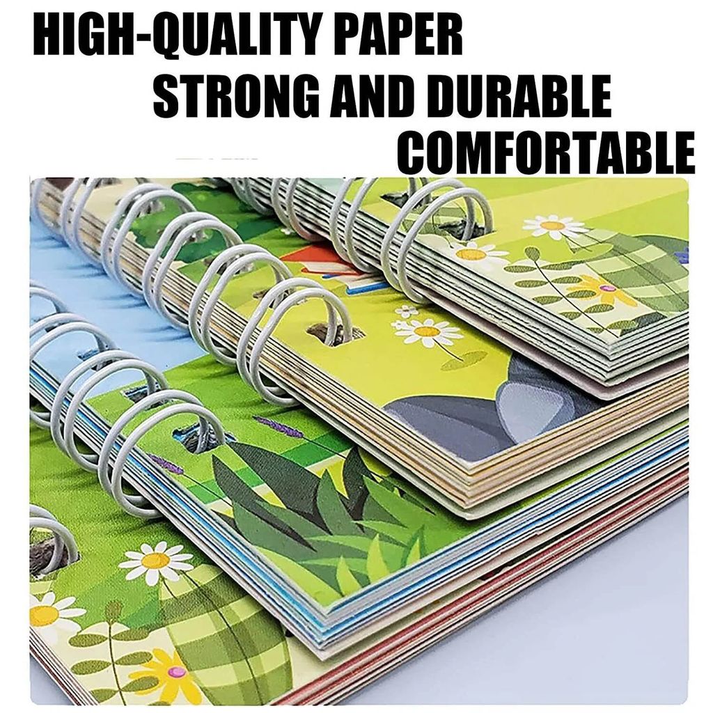 ZURU BUNCH Magic Practice Copybook with Pen and Refills for Preschoolers with Pen, Reusable Practice book for Kids, Learning Toy, Education Practice Copybook (4 Books, 10 Refills and 1 Grip)