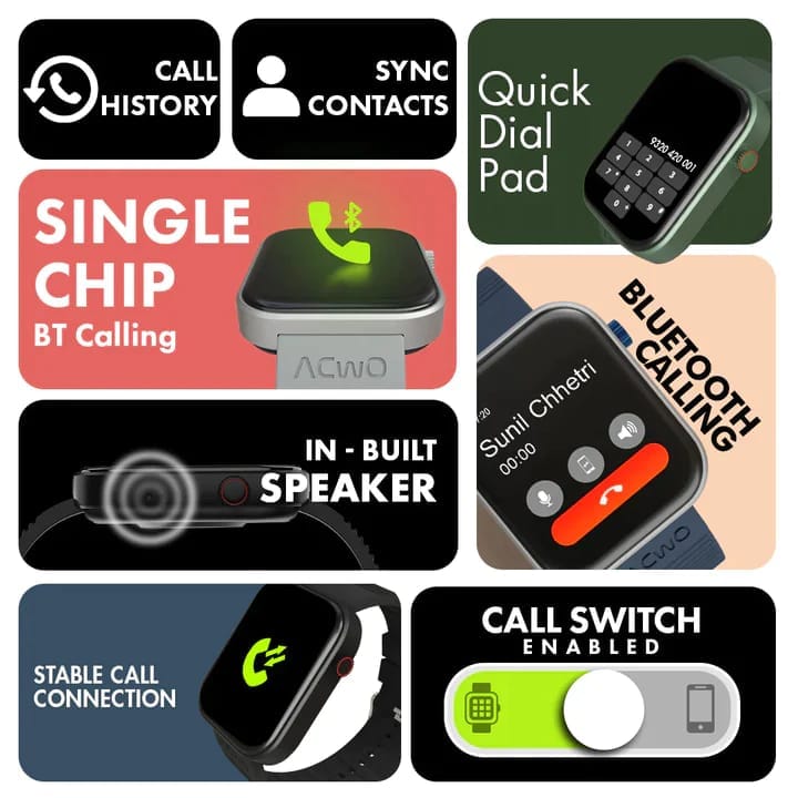 FwIT SX Calling Smart Watch (Jungle Green) | 365 Day Warranty