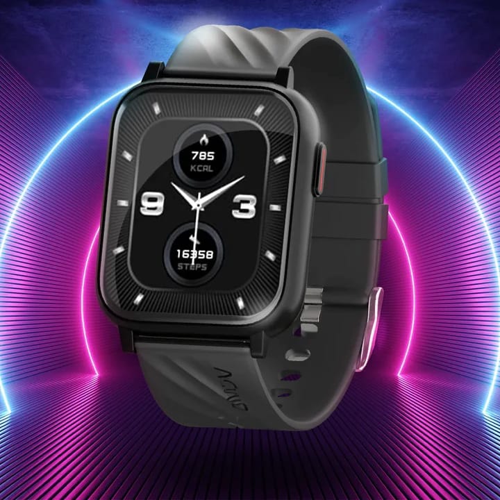 FwIT 007 Calling Smart Watch - (Rich Black) | 365 Day Warranty