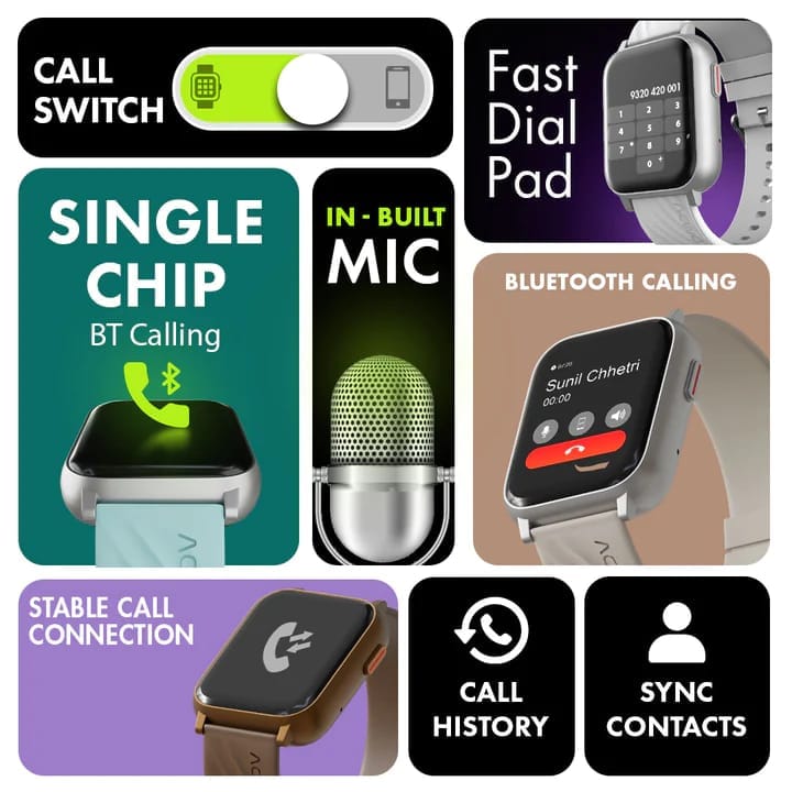 FwIT 007 Calling Smart Watch - (Smokey Silver) | 365 Day Warranty